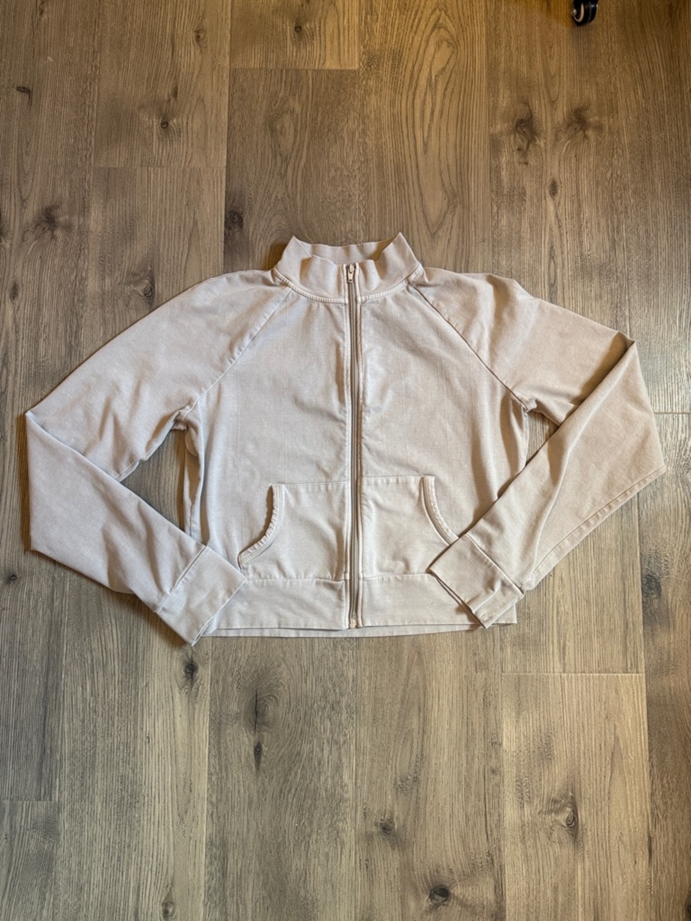 SKIMS Taupe Zip-Up Bomber Jacket